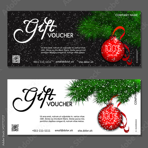 Gift voucher. Vector, illustration.