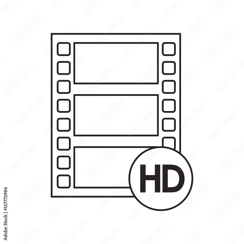 Film strip icon. Cinema movie video film and media theme. Isolated design. Vector illustration Film strip icon. Cinema movie video film and media theme. Isolated design. Vector illustration