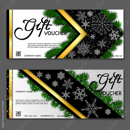 Gift voucher. Vector, illustration.