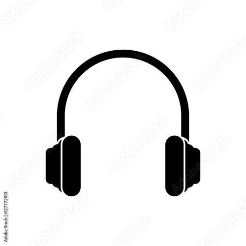 Headphone device icon. Music sound and stereo theme. Isolated design. Vector illustration