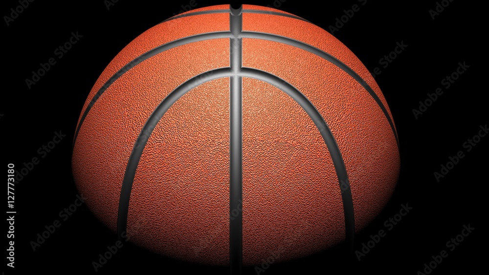 Fototapeta premium Basketball. 3D illustration. 3D CG. High resolution.