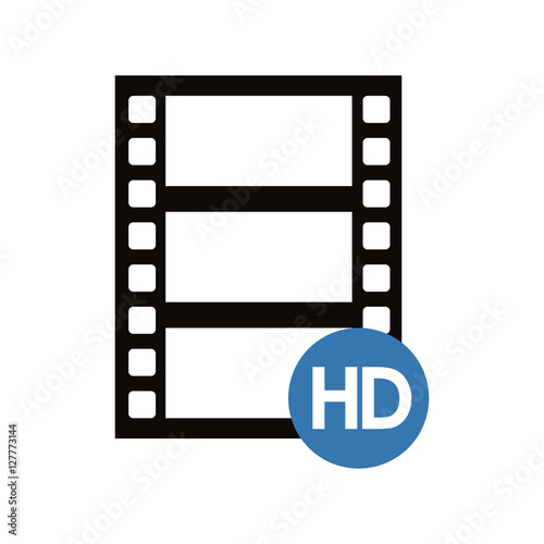 Film strip icon. Cinema movie video film and media theme. Isolated design. Vector illustration