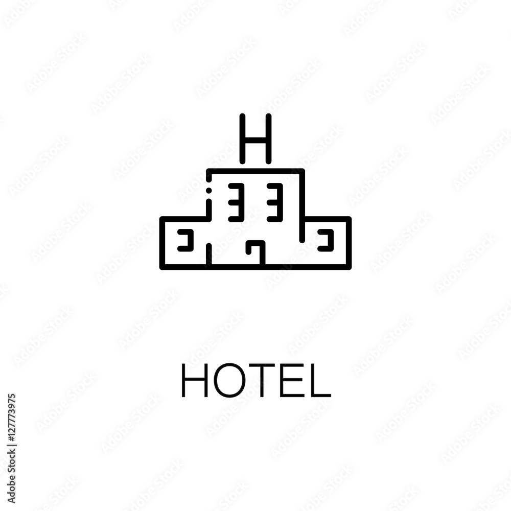Hotel flat icon