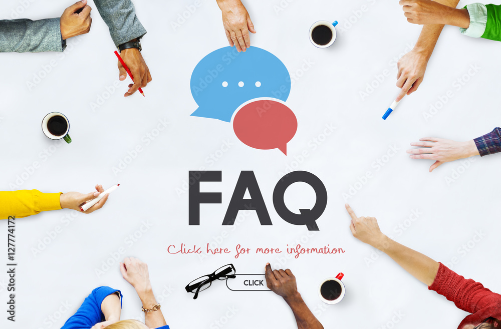 Frequently Asked Questions Solution concept - obrazy, fototapety, plakaty 