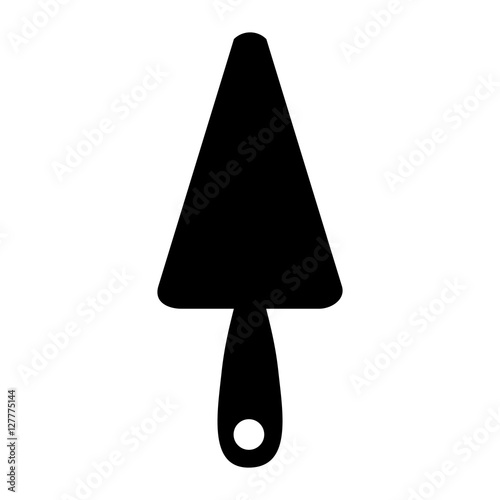 black Putty knife worker equipment icon vector illustration