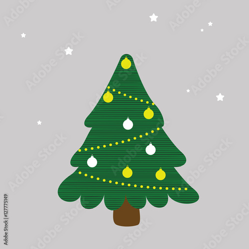  x mass tree with decoration vector, celebrating christmas