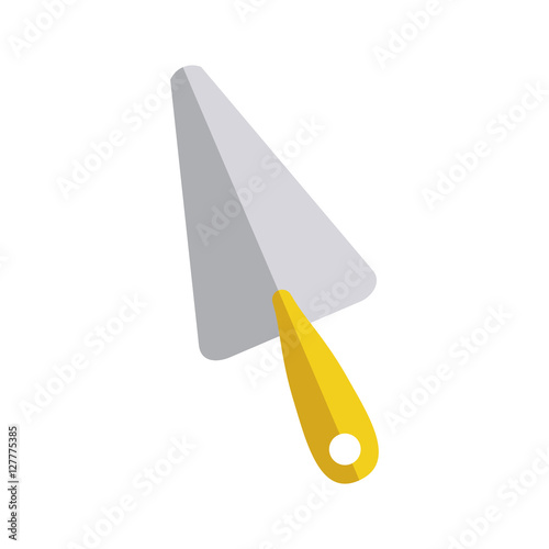 putty knife worker equipment icon vector illustration