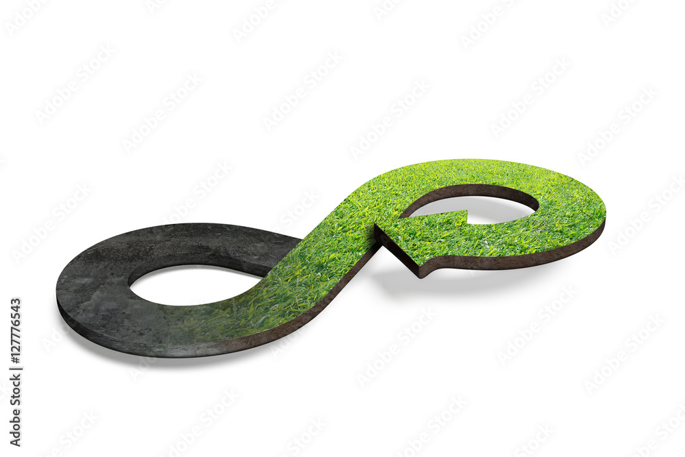 Naklejka premium Circular economy concept, 3D rendering