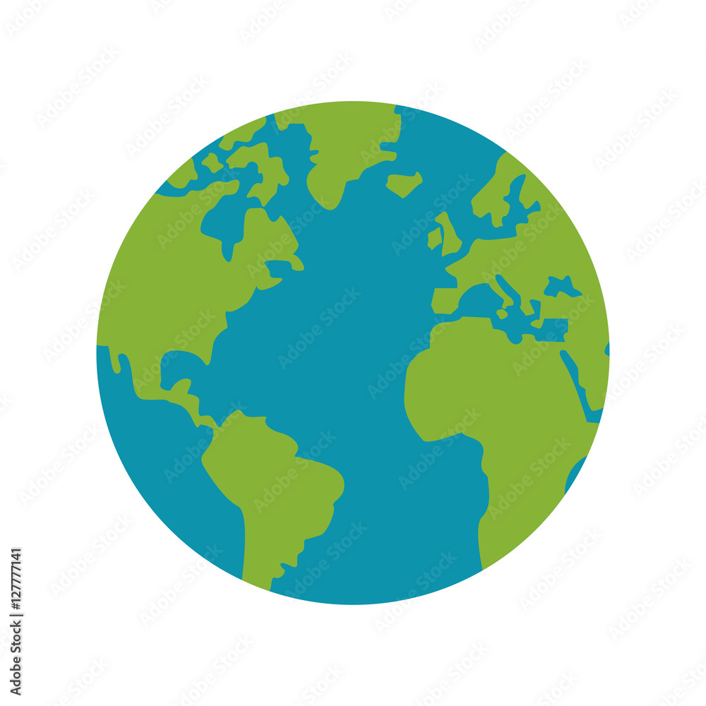 Planet sphere icon. Earth world globe and geography theme. Isolated design. Vector illustration