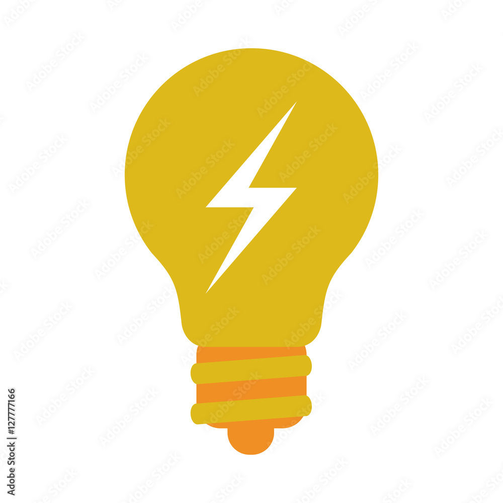 Light bulb icon. Energy power technology and electricity theme. Isolated design. Vector illustration Light bulb icon. Energy power technology and electricity theme. Isolated design. Vector illustration
