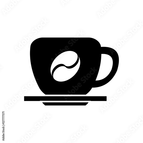 Coffee cup icon. Coffee time drink breakfast and beverage theme. Isolated design. Vector illustration