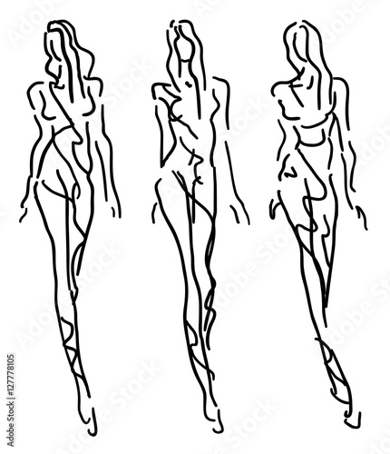      Sketch Fashion Stylized Women 