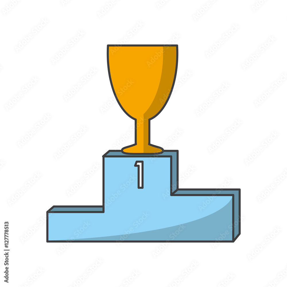Trophy cup icon. Winner competition success and sport theme. Isolated design. Vector illustration Trophy cup icon. Winner competition success and sport theme. Isolated design. Vector illustration