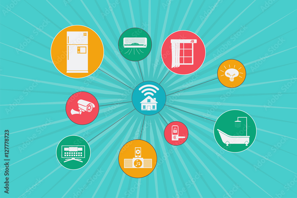 Smart home concept using Internet of Things Technology. Smart home concept using Internet of Things Technology.