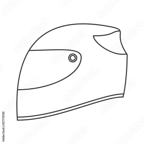 Helmet icon. Formula racing competition sport and speed theme. Isolated design. Vector illustration