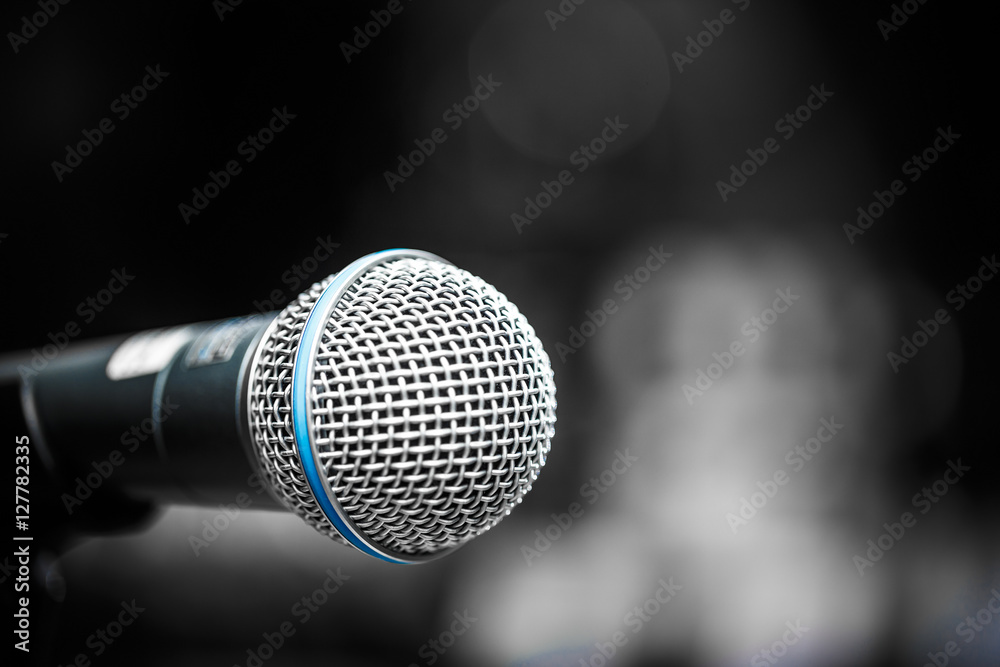 Close up of microphone Close up of microphone