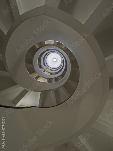 Spiral staircase with glass dome