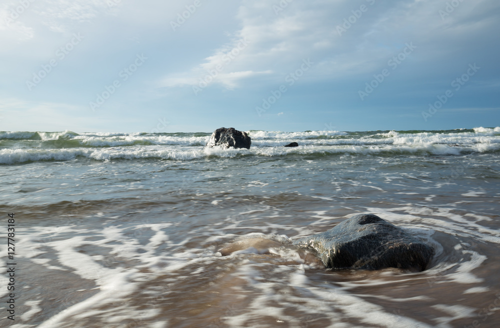 Baltic sea with waves Baltic sea with waves
