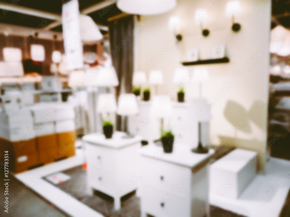 Furniture home decor store blurred Background Furniture home decor store blurred Background
