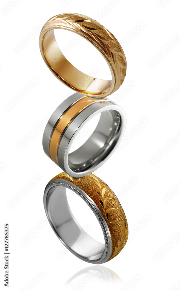 Argollas de matrimonio, anillos de boda joyeria en oro plata platino  diamantes joyeria joyas wedding rings gold platinum jewelry platinum  diamond engagement ring Stock Illustration | Adobe Stock