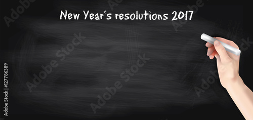 New Year's resolutions 2017 - chalkboard