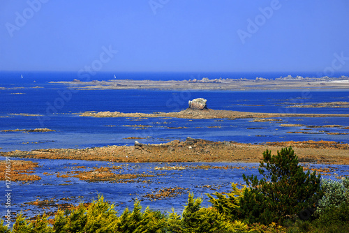 coastline brittany france summer