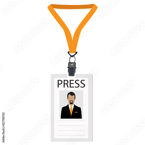 Press badge vector