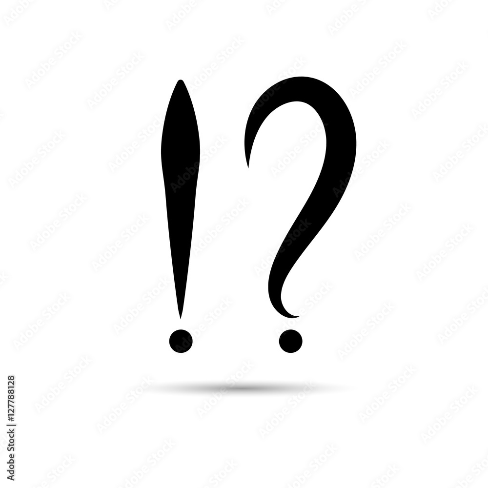 Question and exclamation marks on a white background. Vector illustration Question and exclamation marks on a white background. Vector illustration