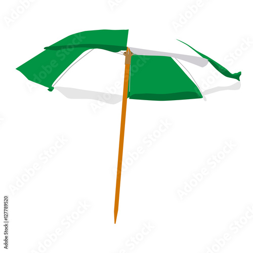 Beach umbrella vector