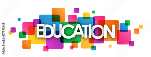 EDUCATION Colourful Vector Letters Icon
