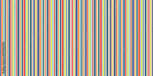 Happy Lines seamless background, funny blue yellow orange and white stripes vector texture