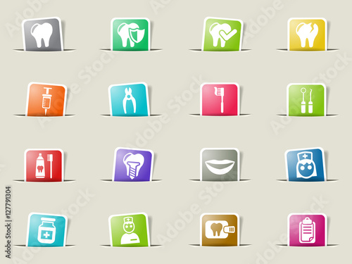 dental office icon set
