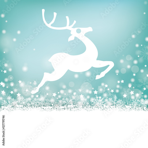 Reindeer Stars Snow Bokeh Stars Cover