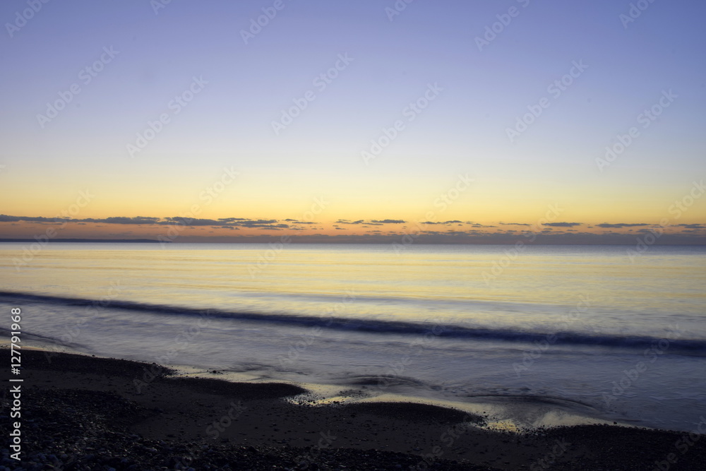 sunrise in cyprus on the beach