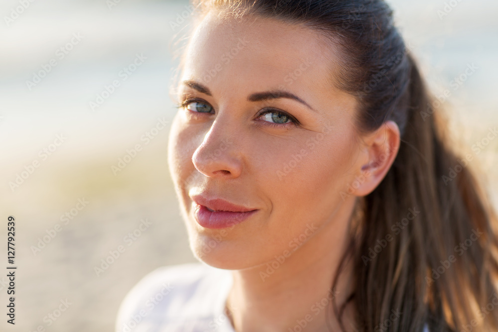 Fototapeta premium close up of happy young woman face