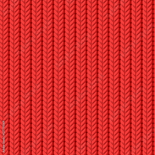 Red knitted background
