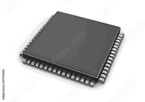 Microchip. Image with clipping path