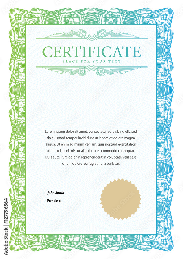 Certificate and diploma template.