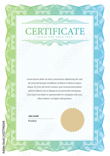 Certificate and diploma template.