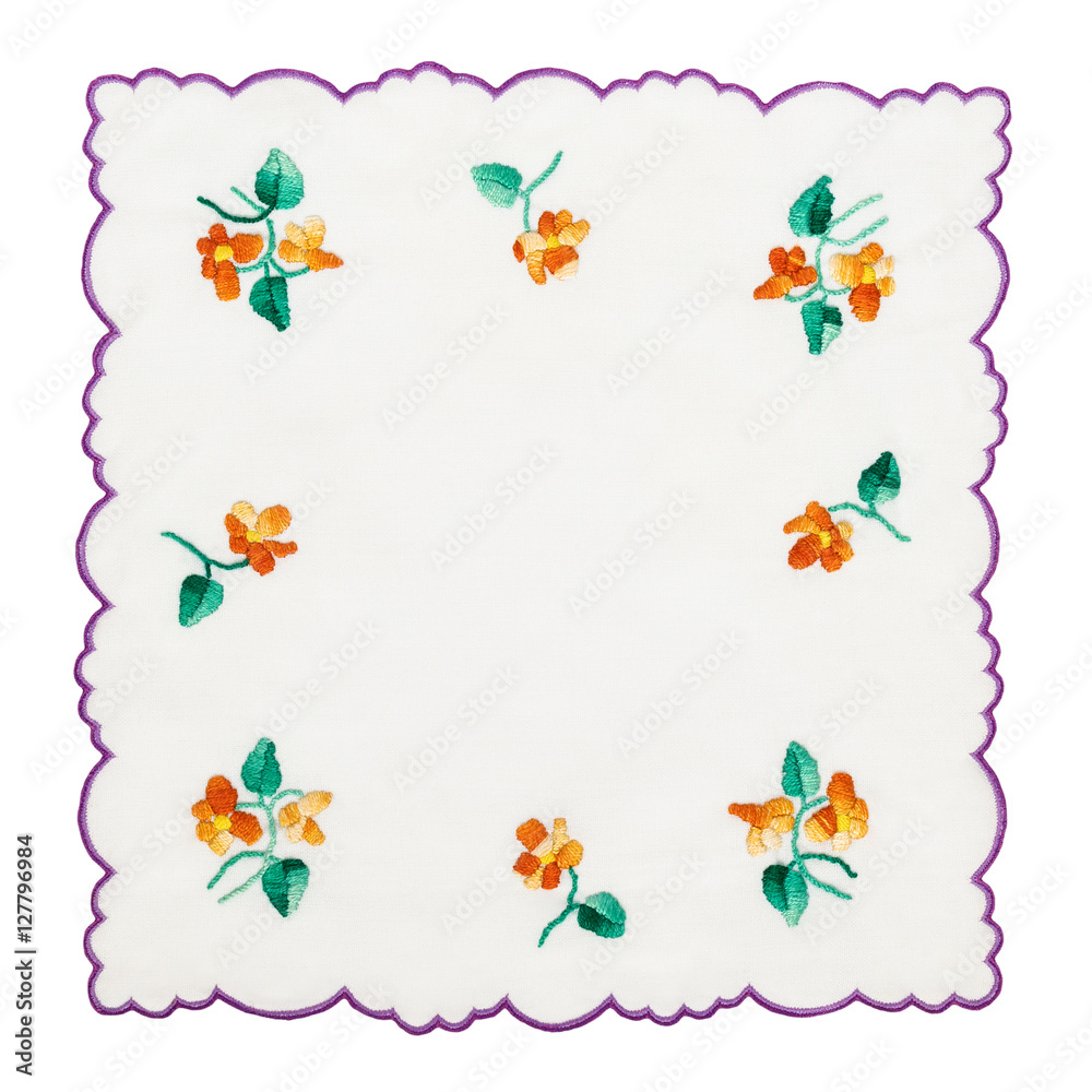 Embroidered tablecloth Stock Photo Adobe Stock