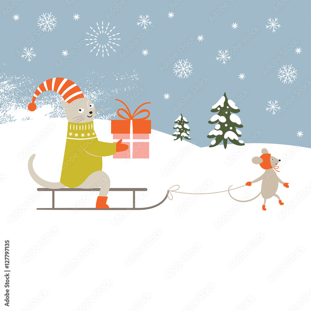 Fototapeta premium Christmas card