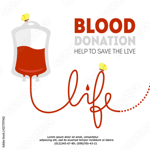 vector blood donation illustration