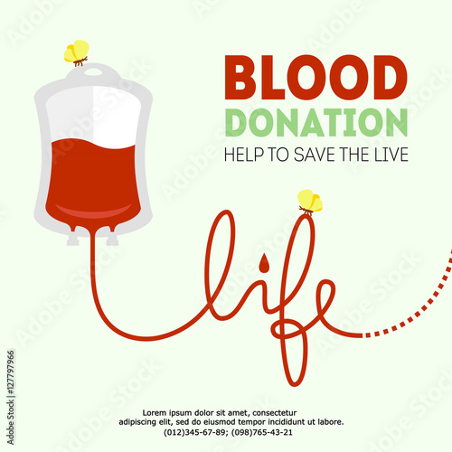 vector blood donation illustration