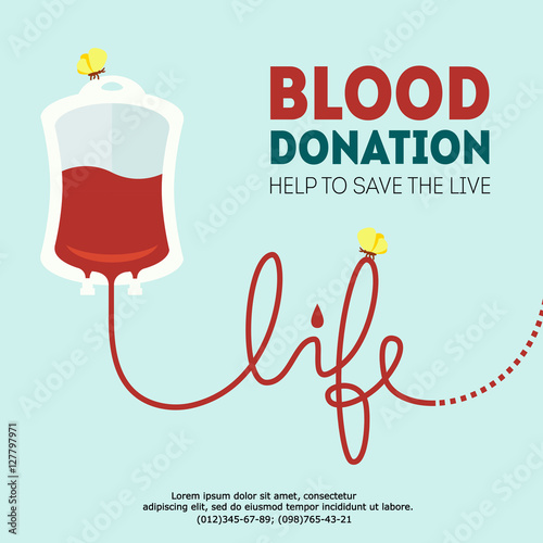 Fotografie, Tablou vector blood donation illustration