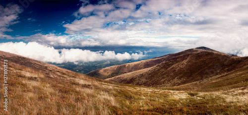 Panoramic view of Carpathian Mountains
