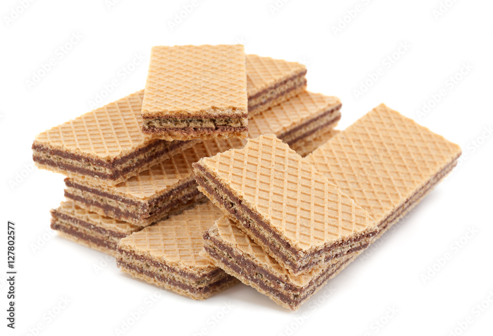Wafer closeup on white Wafer closeup on white