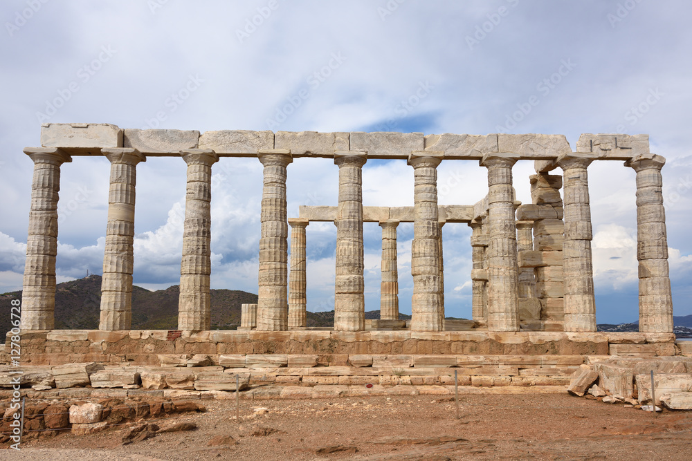 Fototapeta premium Temple of Poseidon at Cape Sounion Attica Greece