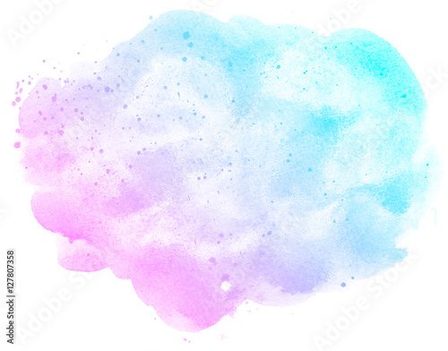 Abstract pink watercolor on white background.This is watercolor splash.It is drawn by hand.