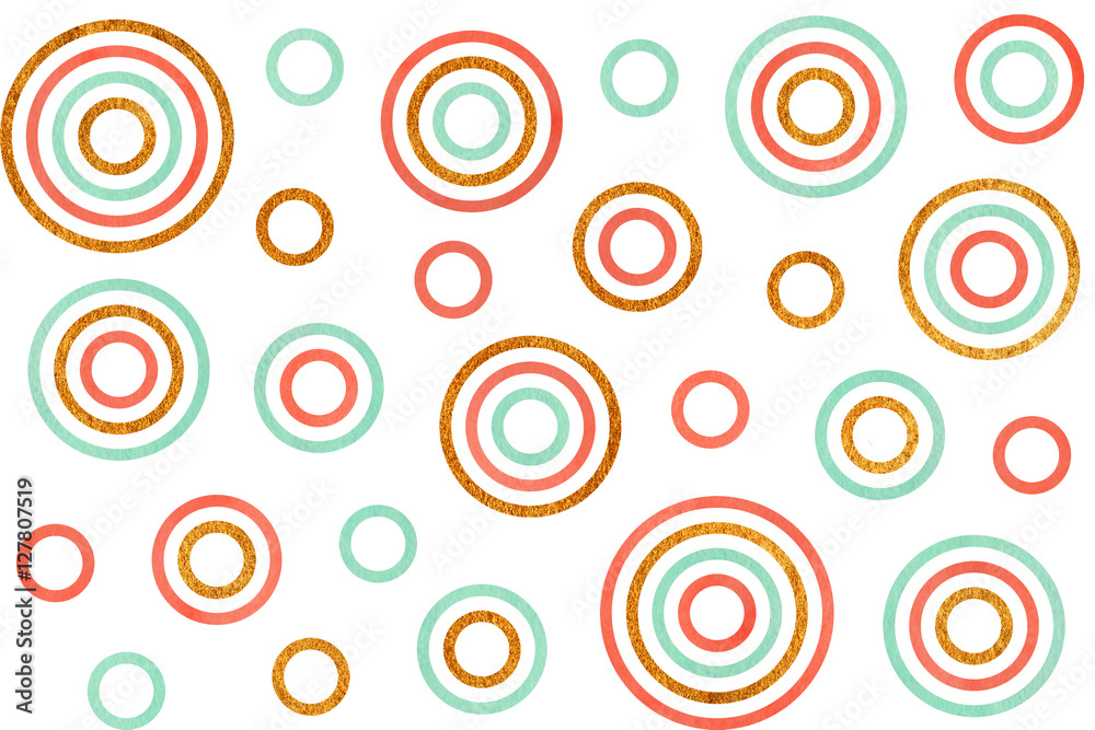 Watercolor circles pattern. Watercolor circles pattern.
