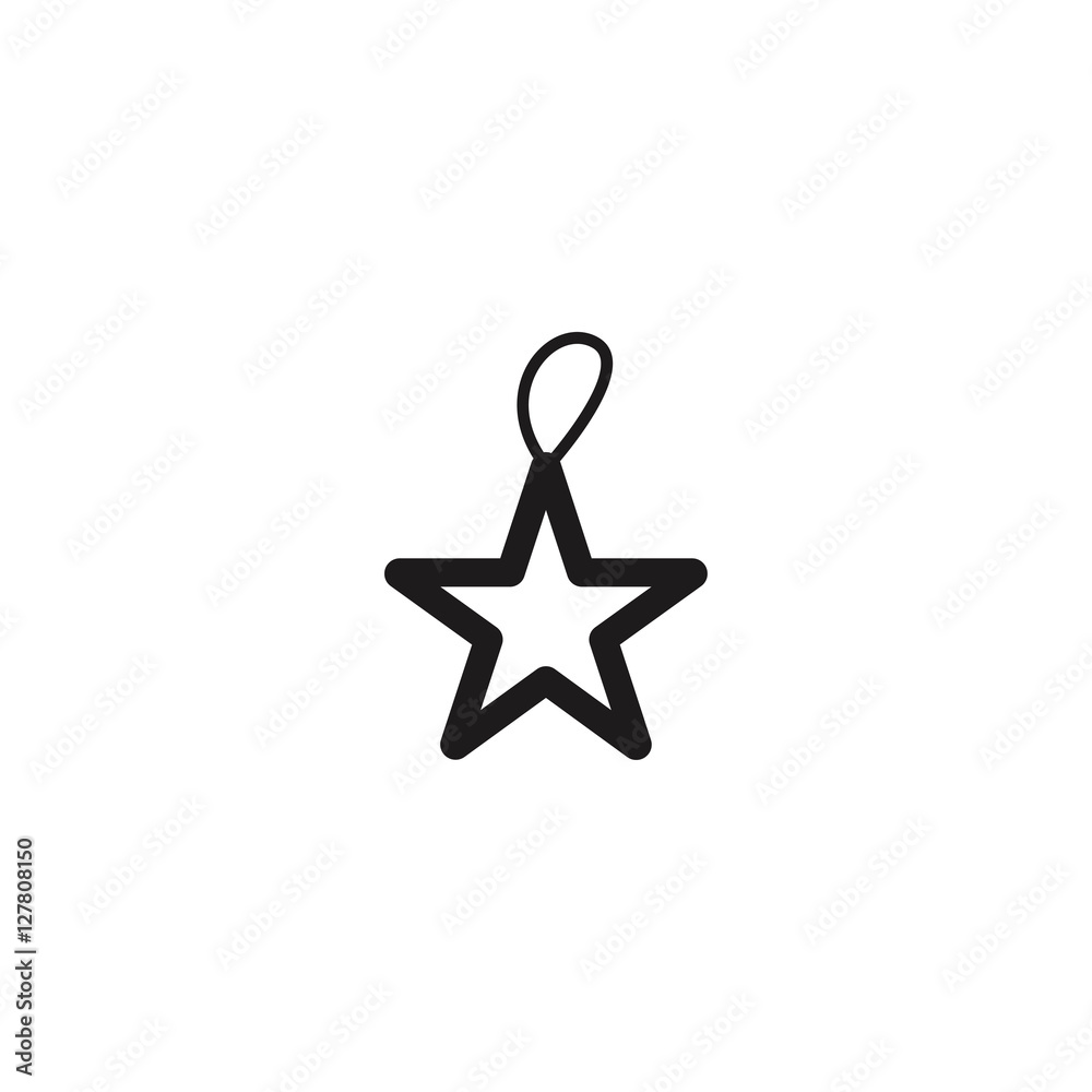 christmas toy for tree star shaped vector icon illustration christmas toy for tree star shaped vector icon illustration